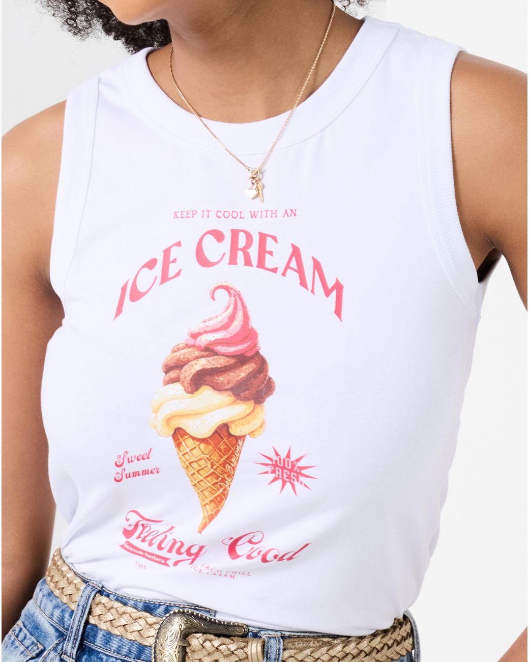 Joe Browns White Ice Cream Days Vest