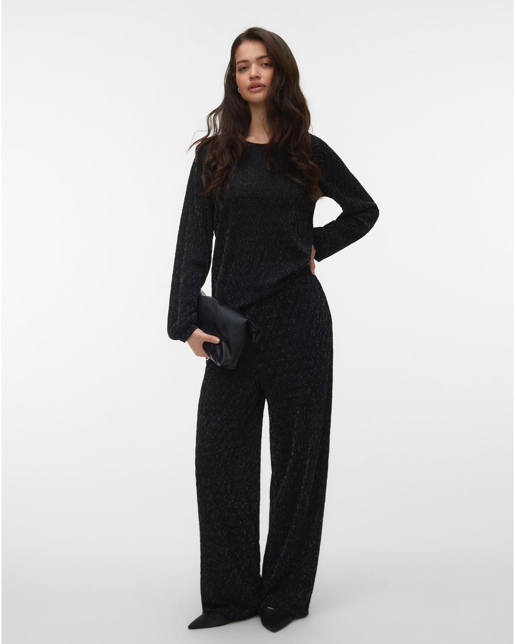 Vero Moda Black Kali O-Neck Jersey Top