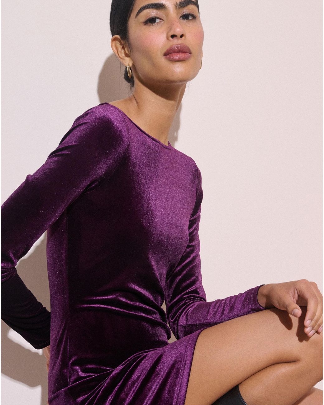 Nobody's Child Purple Petite Bobbie Mini Dress