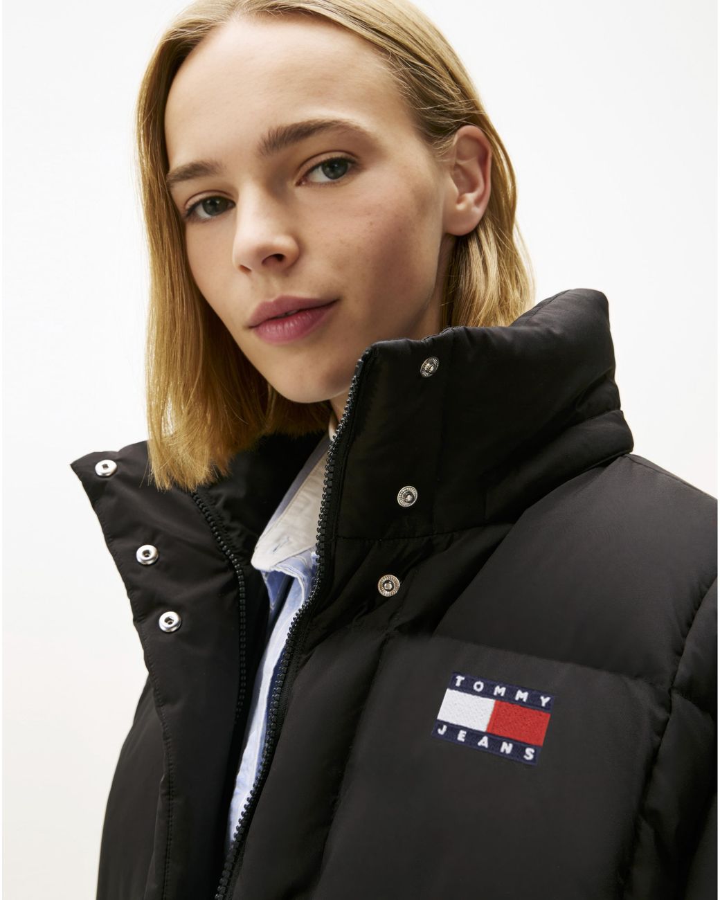 Tommy Hilfiger Black Alaska Grid Down Jacket