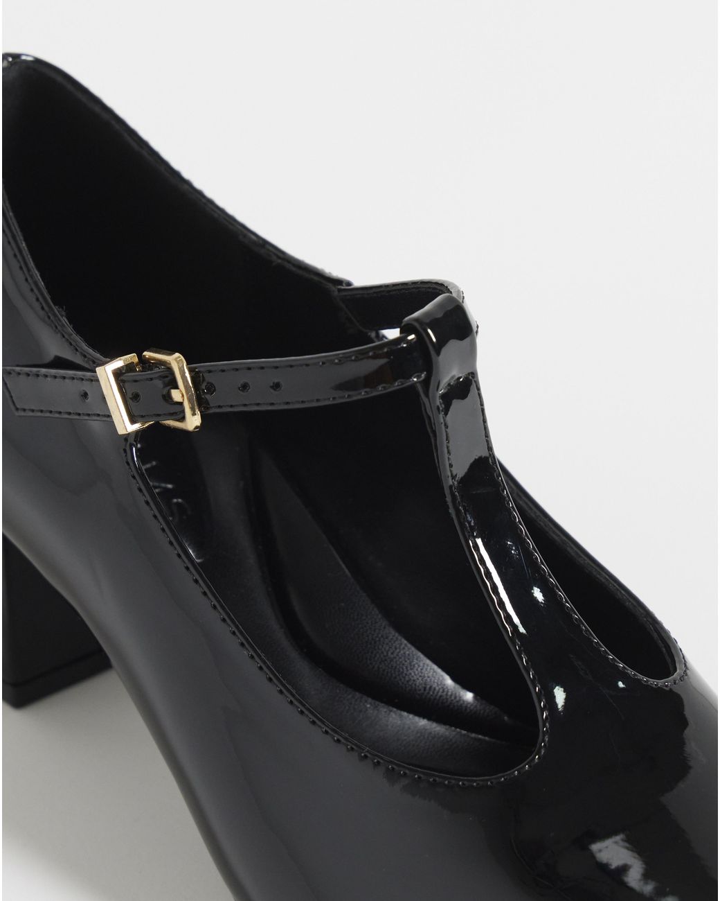 JD Williams Blue T Bar Block Heel Shoes Ex Wide