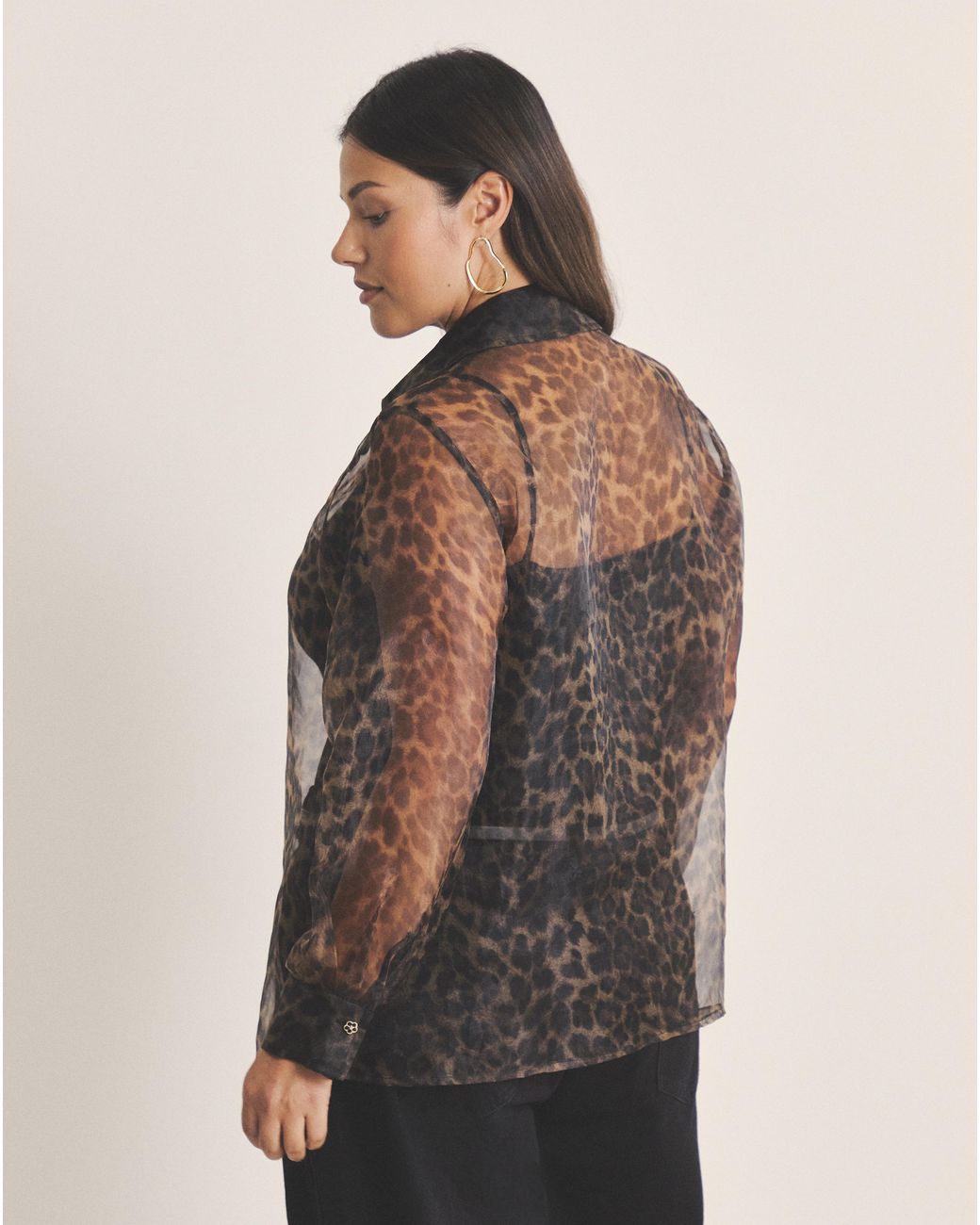 Simply Be Brown Organza Shirt
