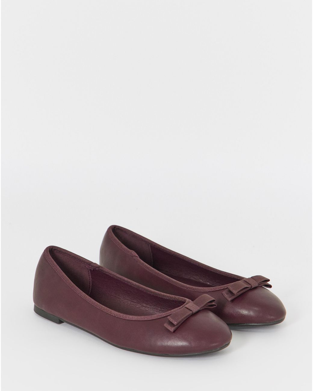 Simply Be Blue Classic Ballerina Bow Shoe Extra Wide