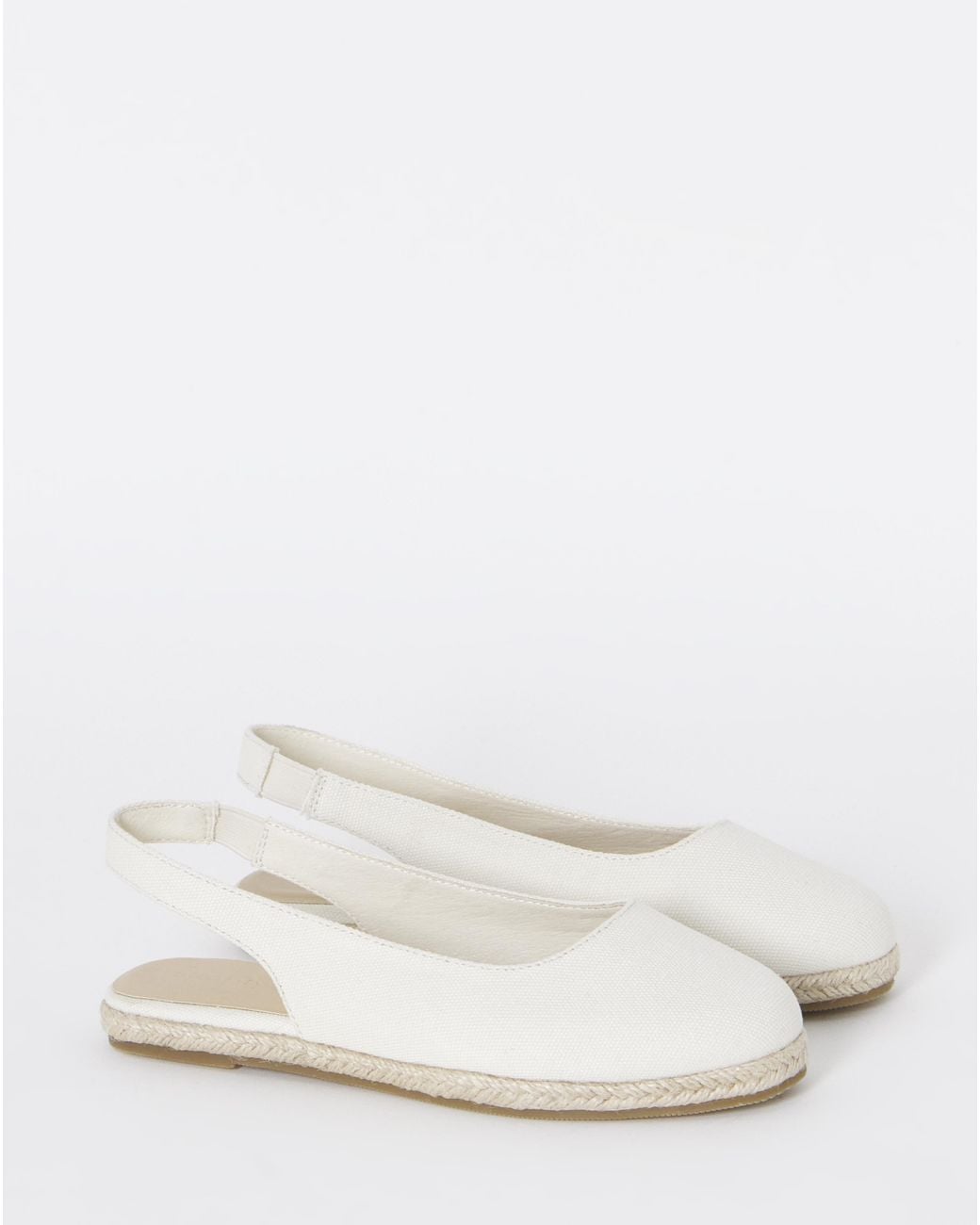 Simply Be White Espadrille Flats Extra Wide Fit