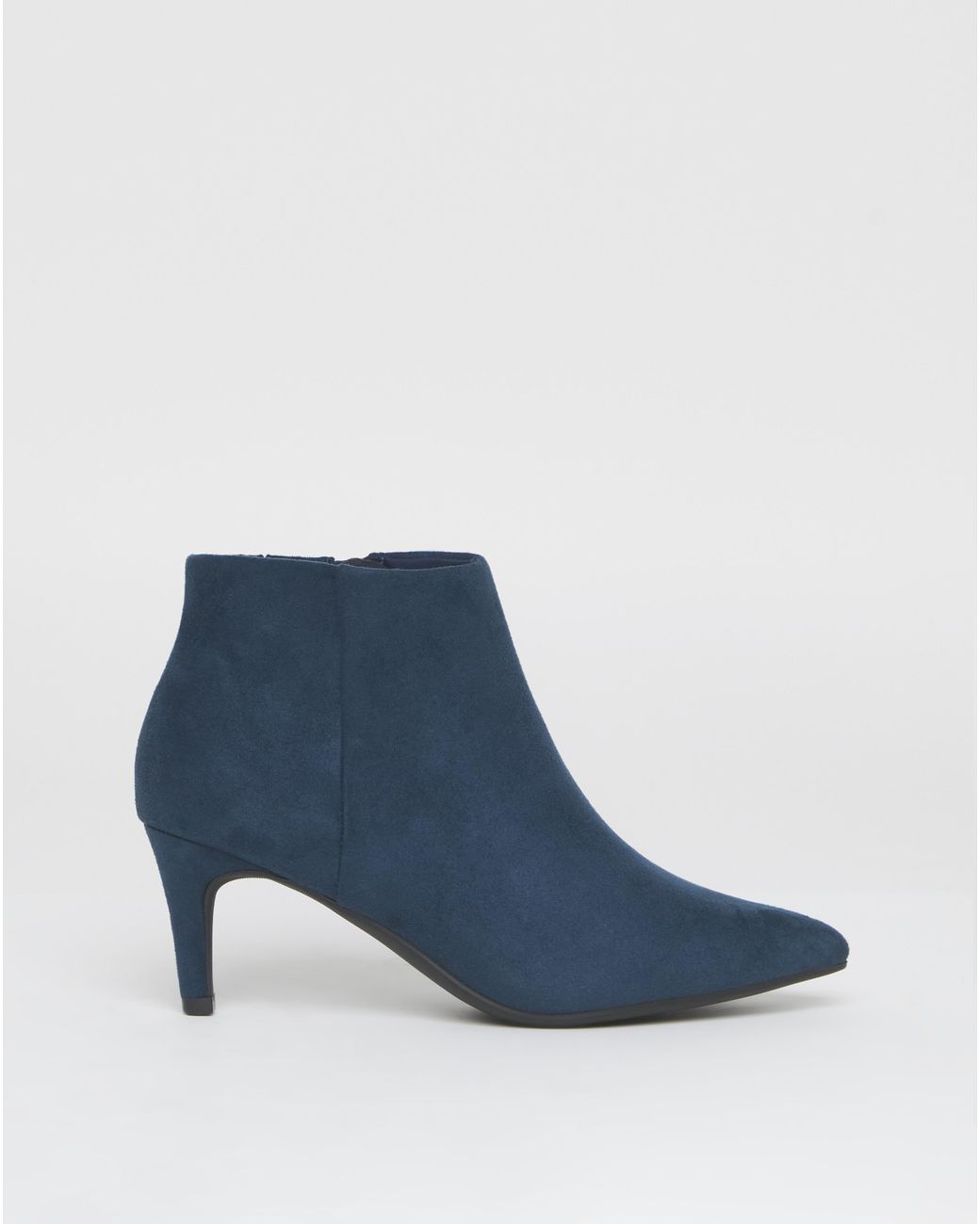 JD Williams Blue Kitten Heel Pointed Toe Ankle Boot Eee