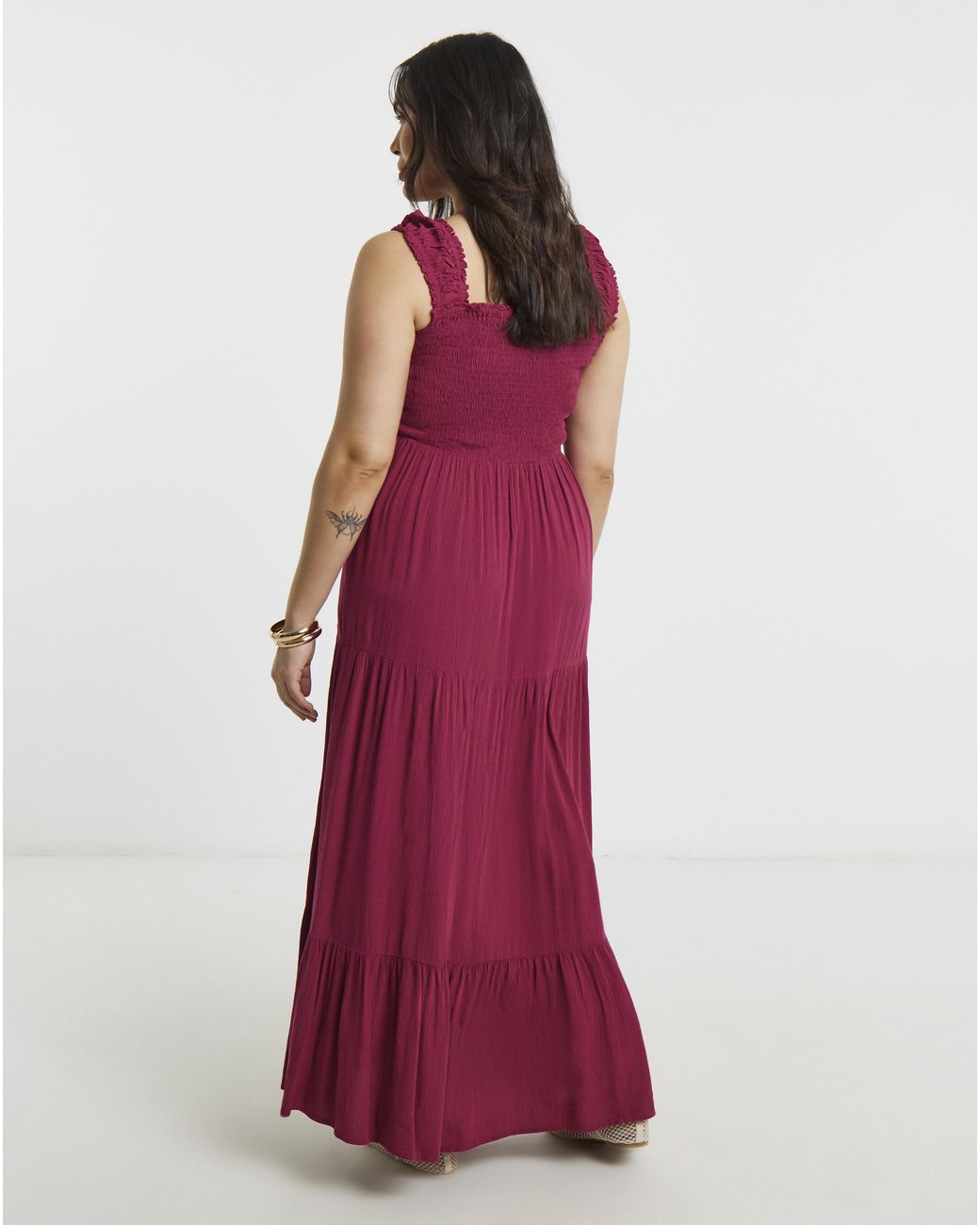 Vila Red Ankle Smock Dress