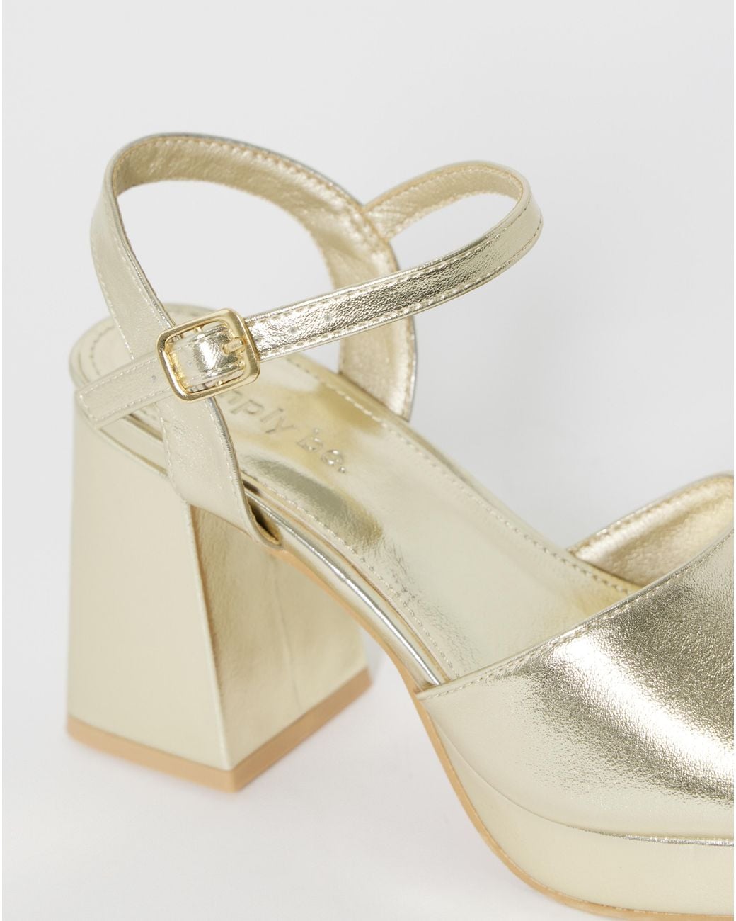 Simply Be Natural Platform Heels Extra Wide