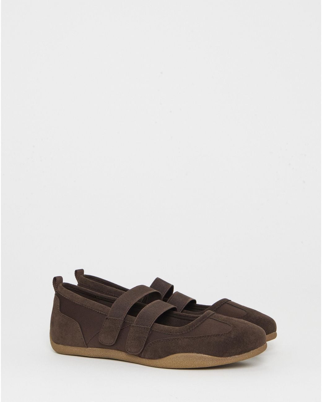 Simply Be Blue Mary Jane Ballerina Trainers Wide