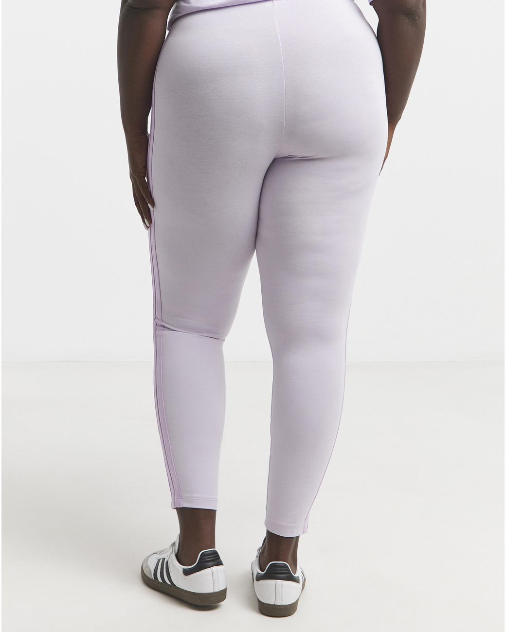 Adidas Purple 3 Stripes Leggings