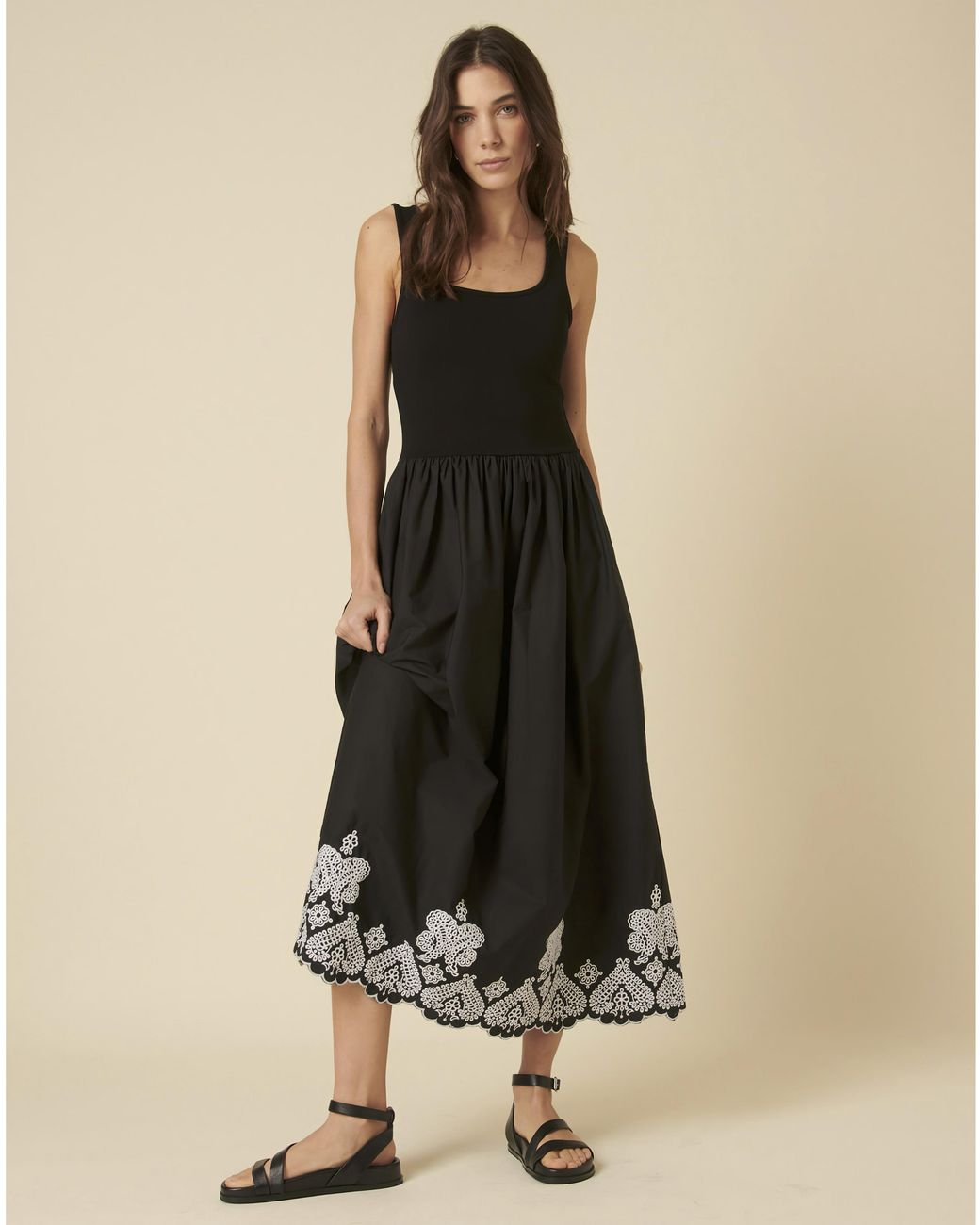 Nobody's Child Black Midi Dress