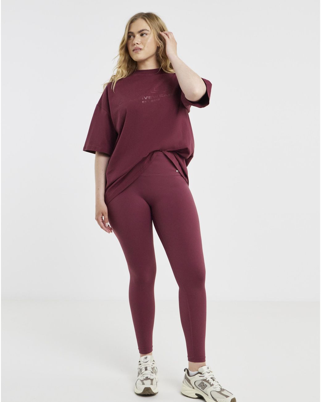 Sculpt Activewear Red Oversized T-Shirt