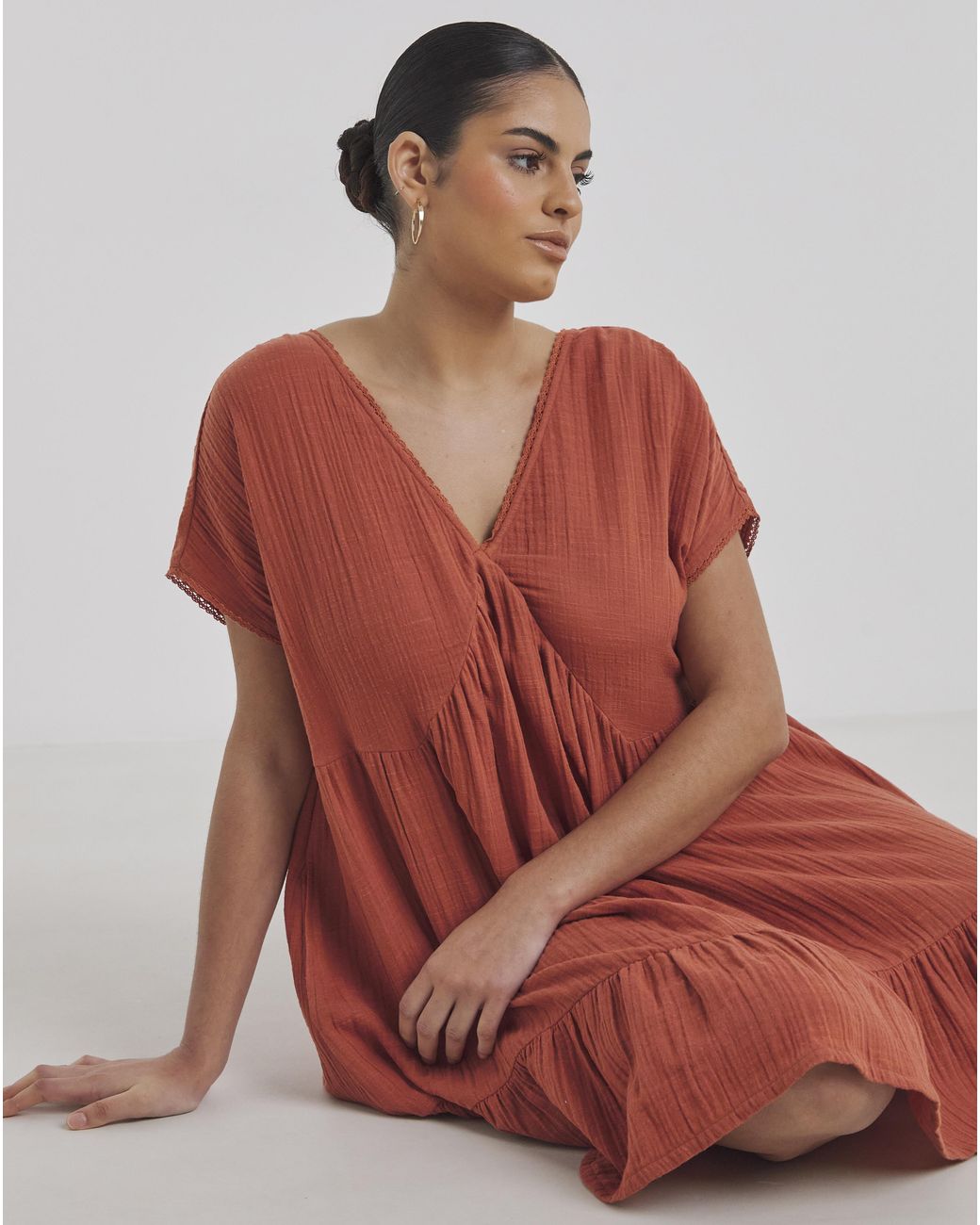 Beach To Beach Red Mini Beach Dress