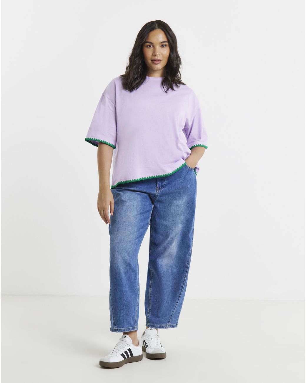 Simply Be Purple Whipstitch T-Shirt