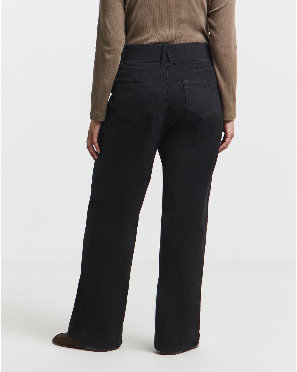 Simply Be White Wide Pull On Jeggings