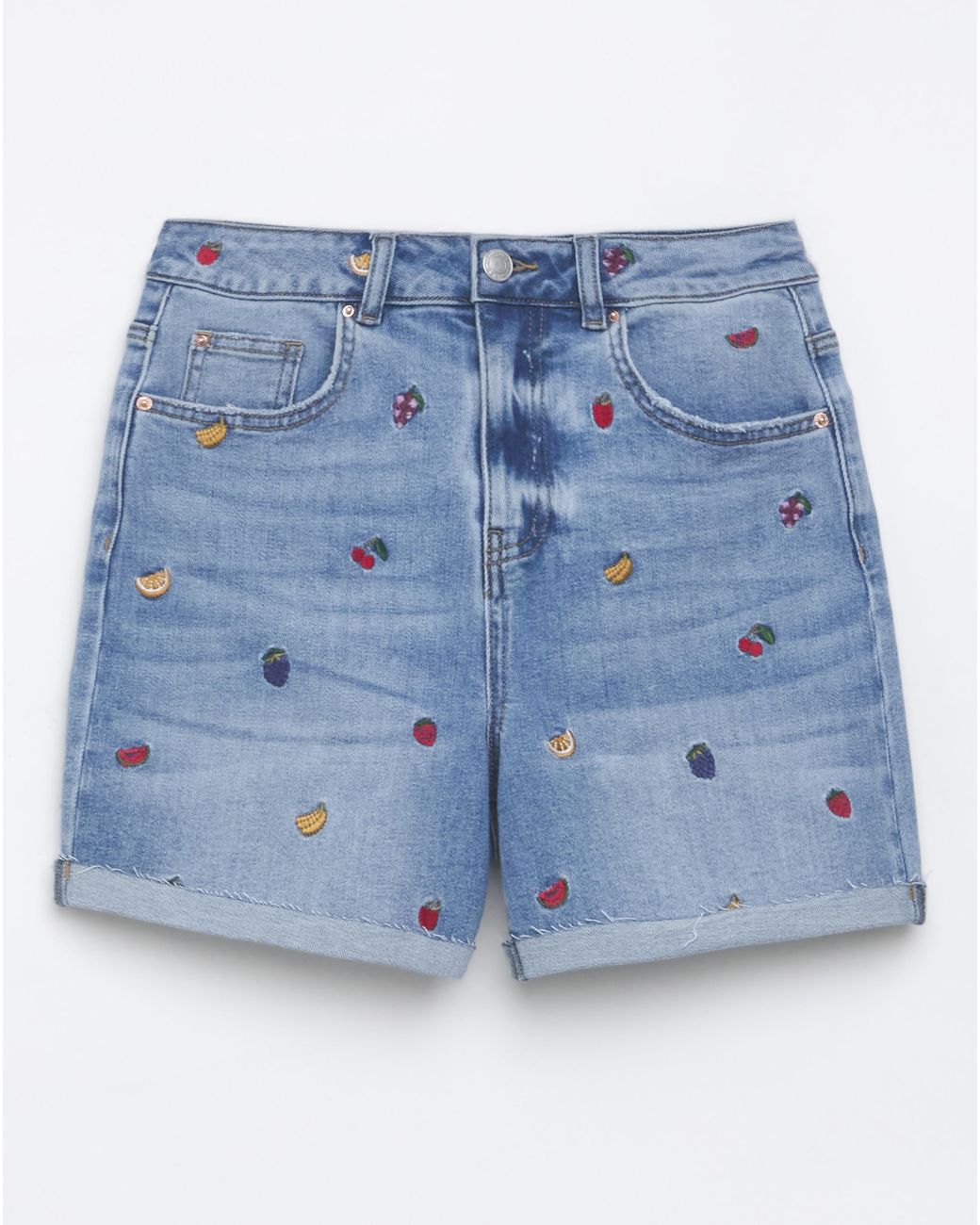 Simply Be Blue Sbe Fruit Roll Hem Short