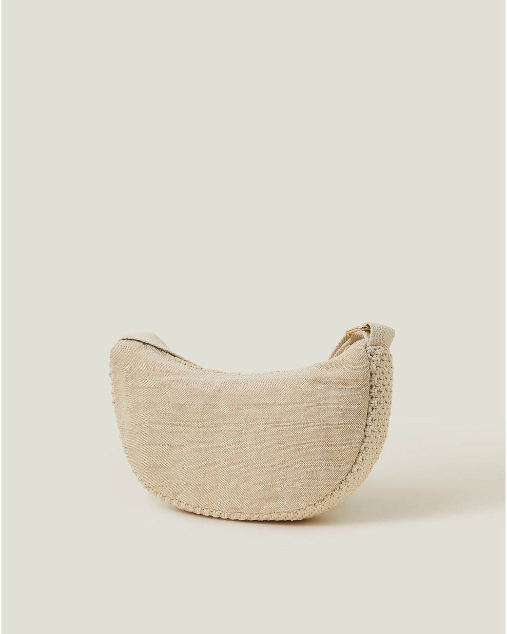 Accessorize Natural Macrame Sling Cross-Body Bag