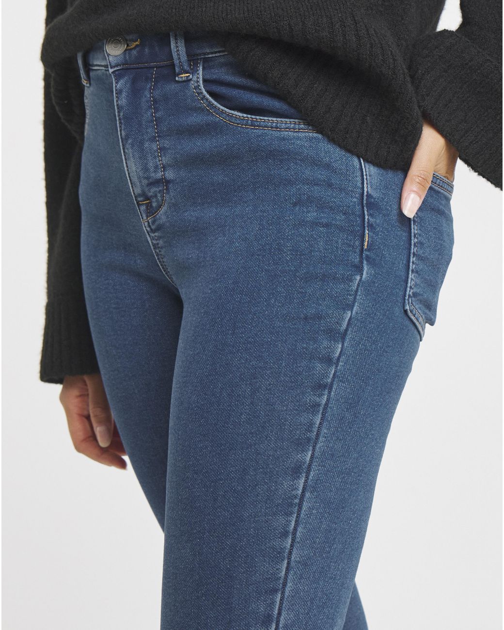 Simply Be Blue Fleece Lined Cosy Skinny Jeans