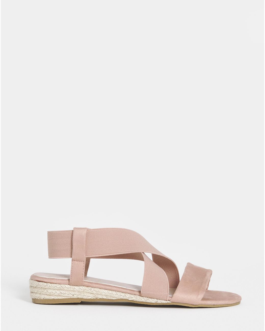 JD Williams Pink Low Wedge Espadrilles Ex Wide
