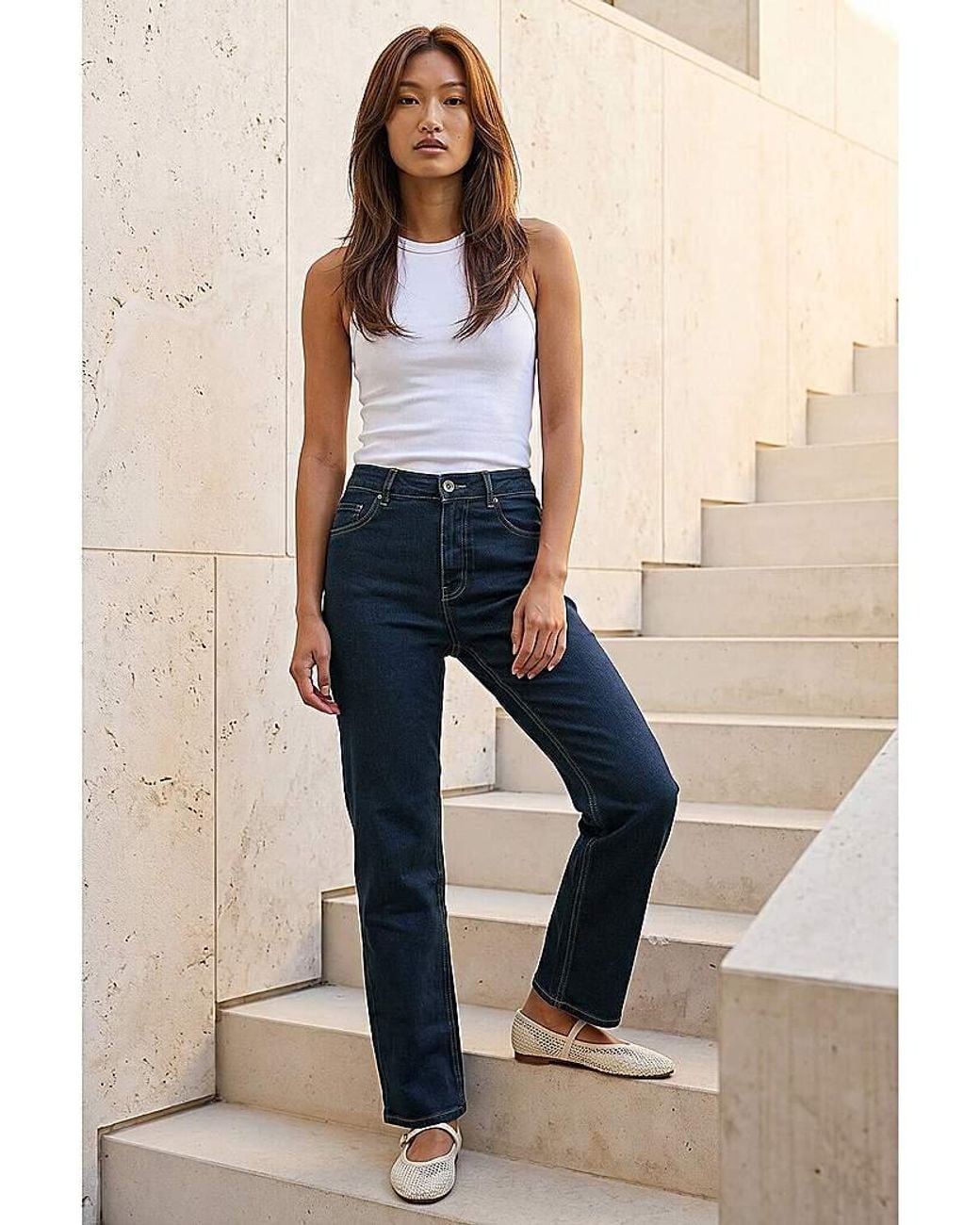 Roman Blue Roman Straight Leg Stretch Jeans