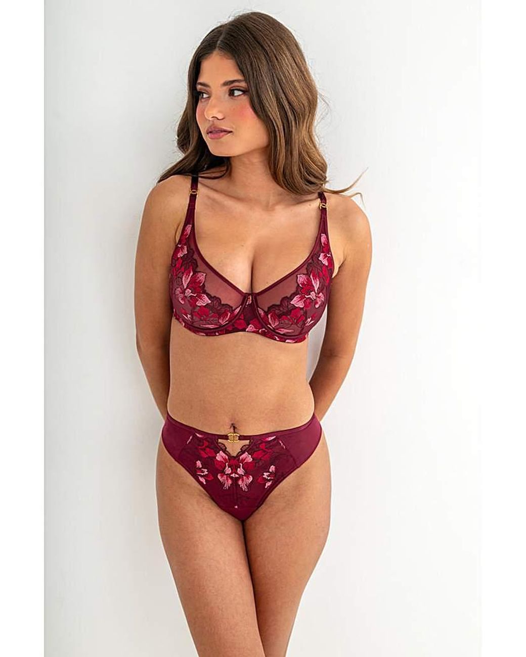 Pour Moi Rhea Embroidered Back Thong