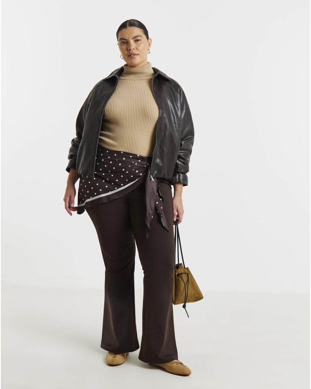 Simply Be White Scarf Detail Trouser