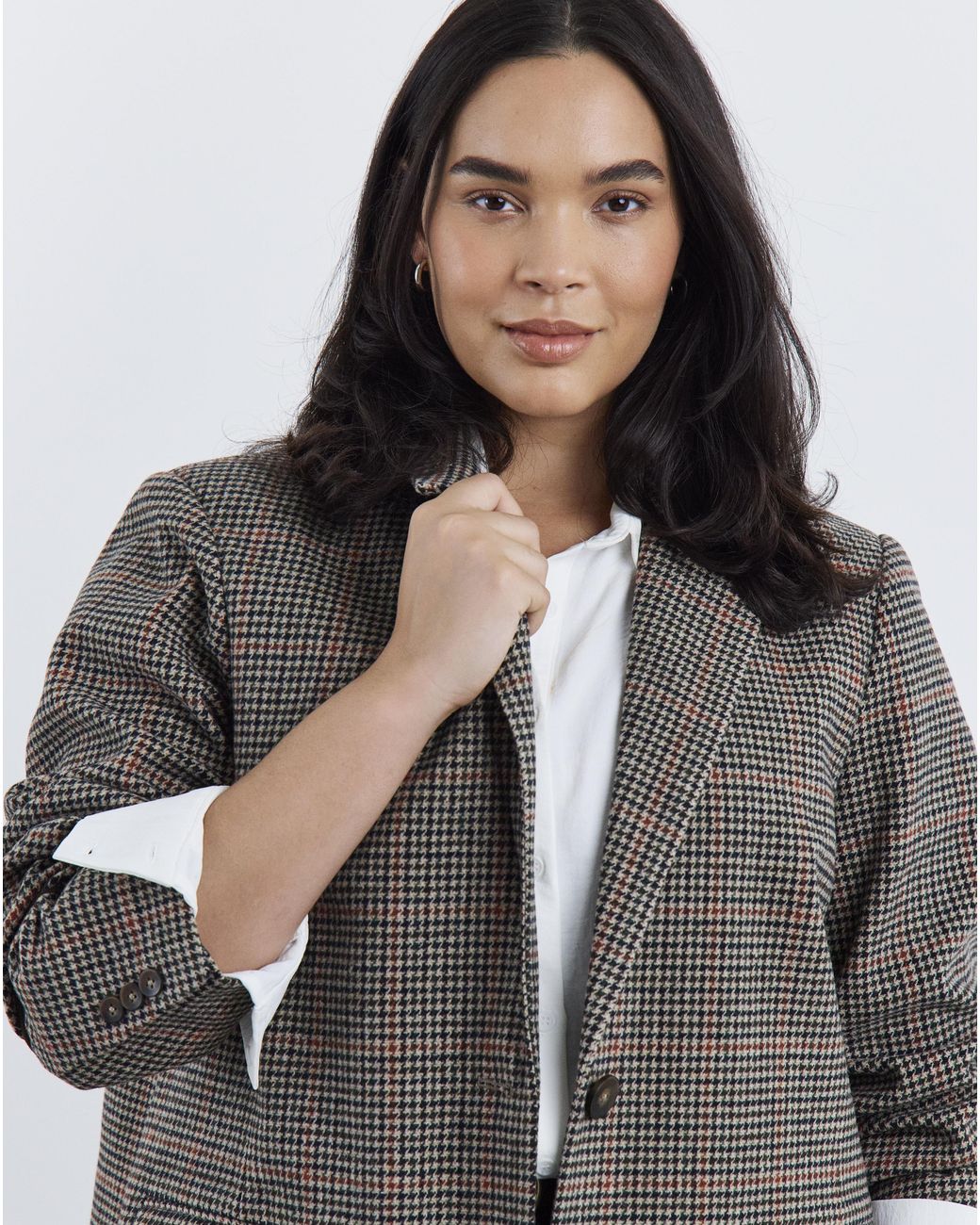 Simply Be Gray Relaxed Blazer Coat