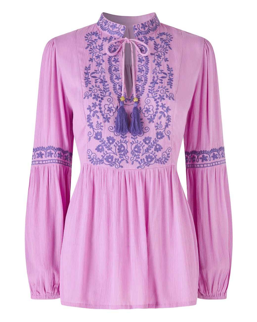 Joe Browns Pink Essential Embroidered Summer Tunic Top