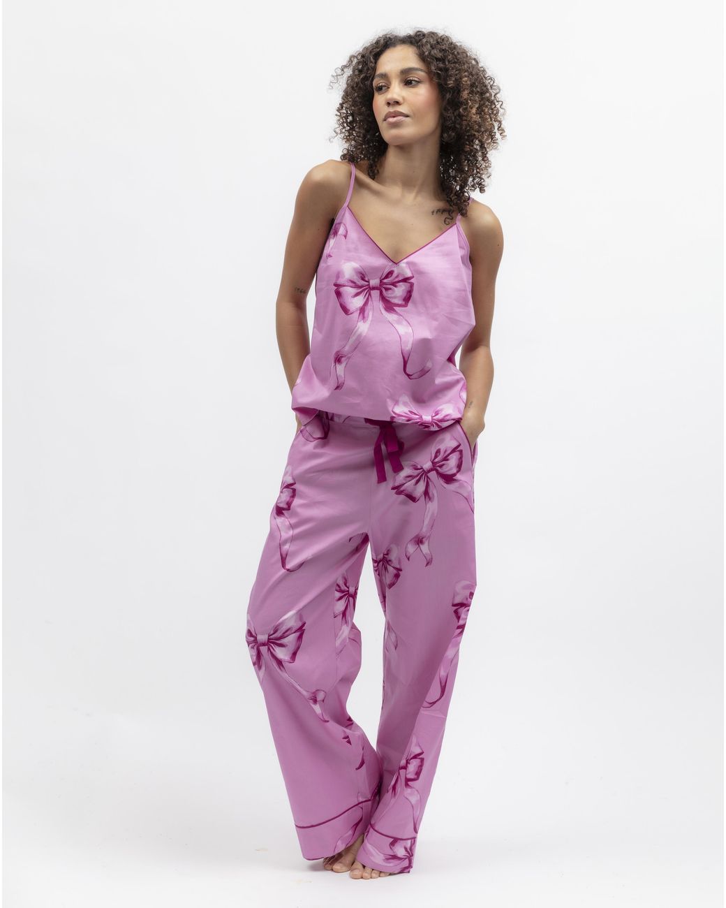 Cyberjammies Pink Belle Bow Cami Pyjama Set