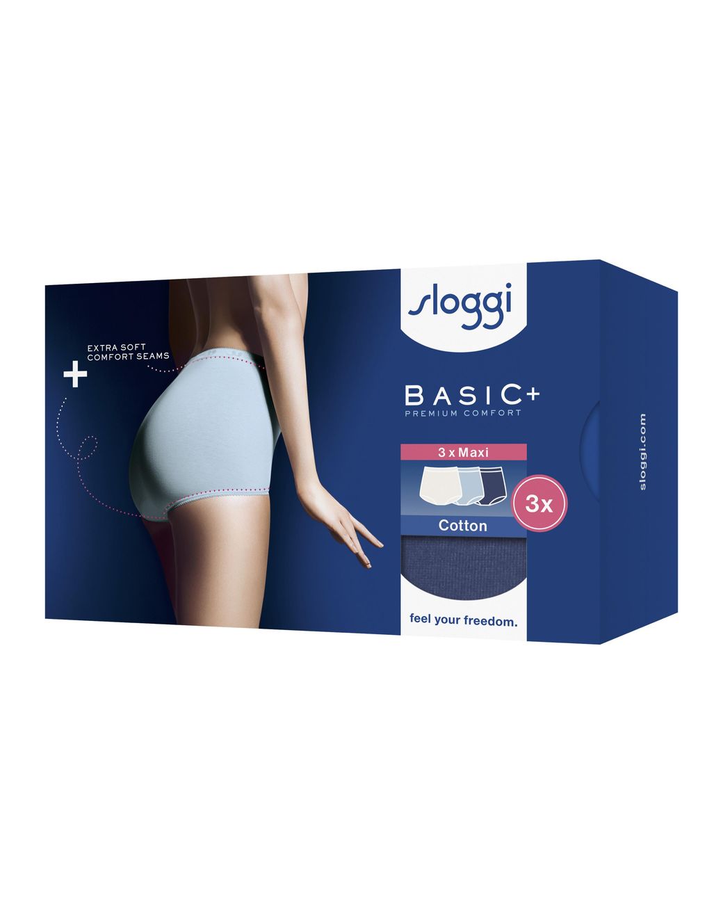 Sloggi White 6Pk Basic Maxi Knicker Multi