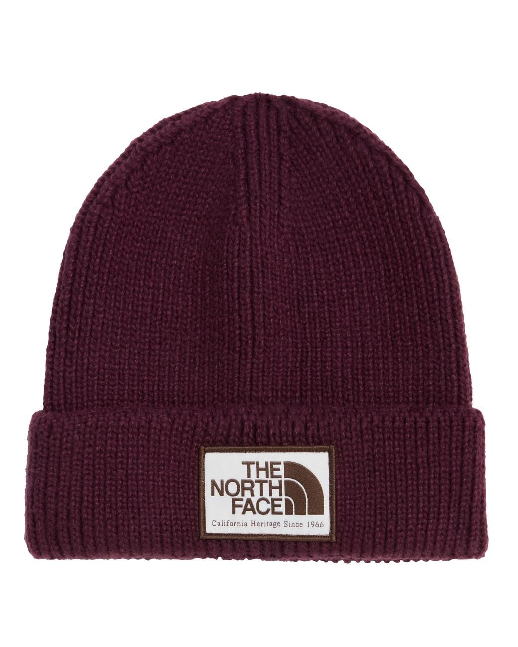 The North Face Purple Logo Box Cuffed Beanie