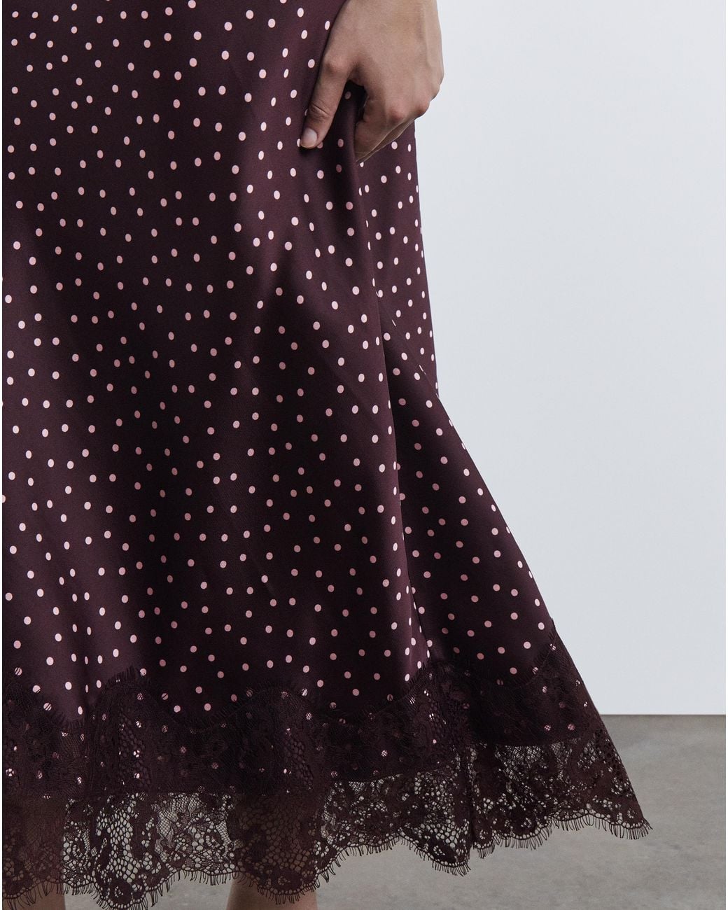 Simply Be Red Burgundy Spot Skirt Co Ord