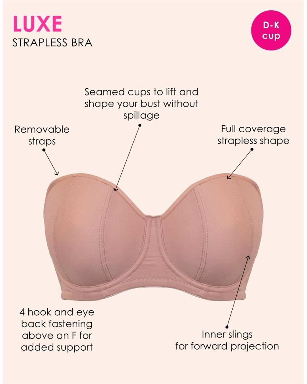 Curvy Kate White Luxe Strapless Bra