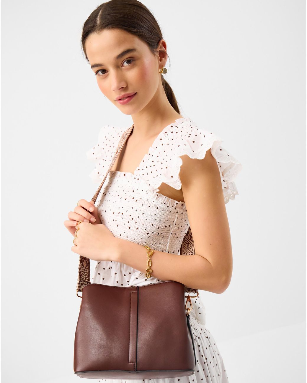 Accessorize Purple Webbing Strap Crossbody Bag