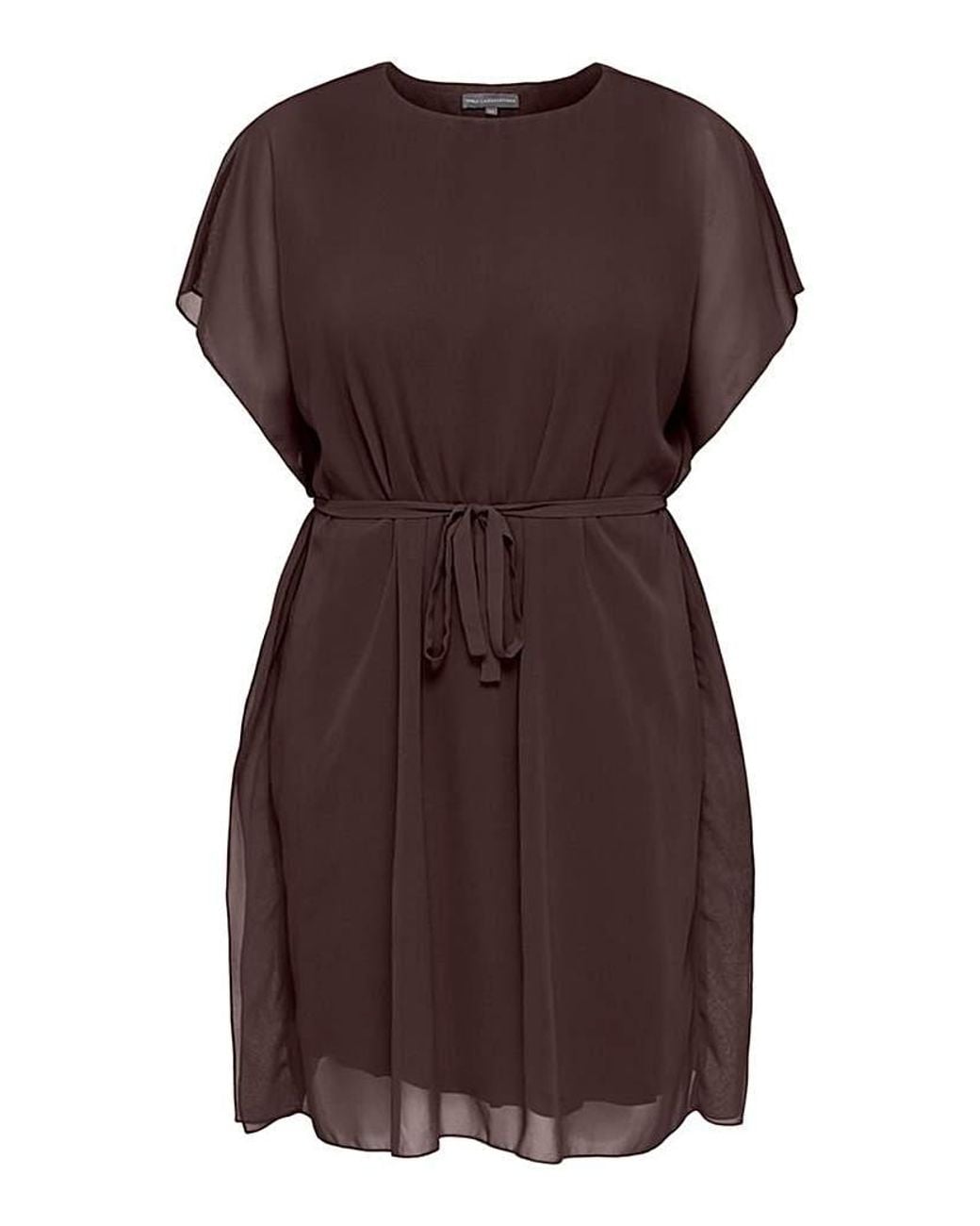 ONLY Brown Tie Belt Short Dress