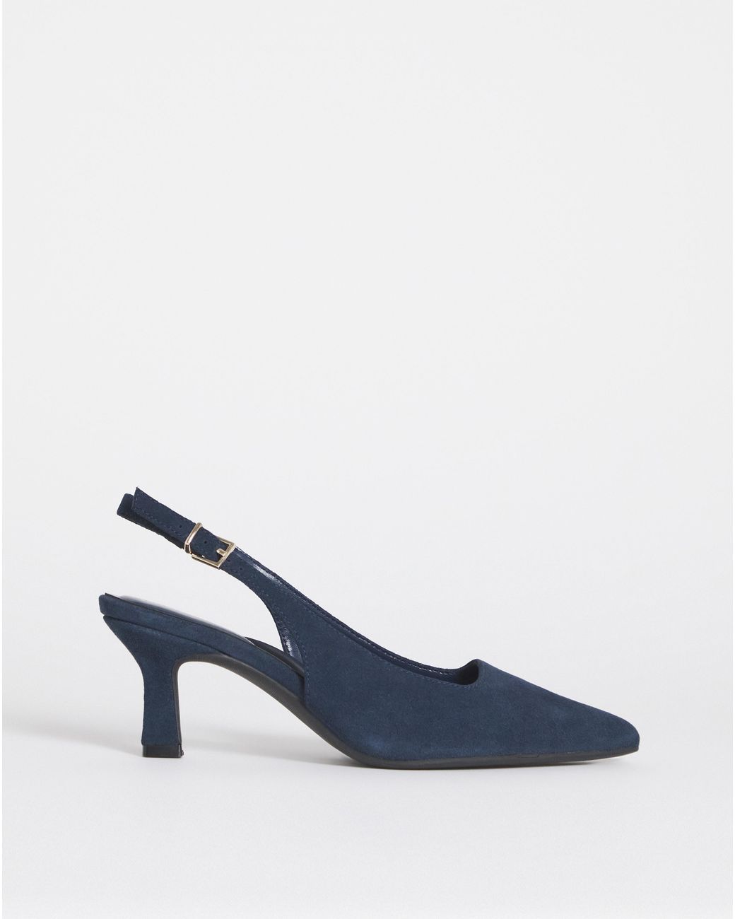 JD Williams Blue Pointed Toe Slingback Heels Ex Wide