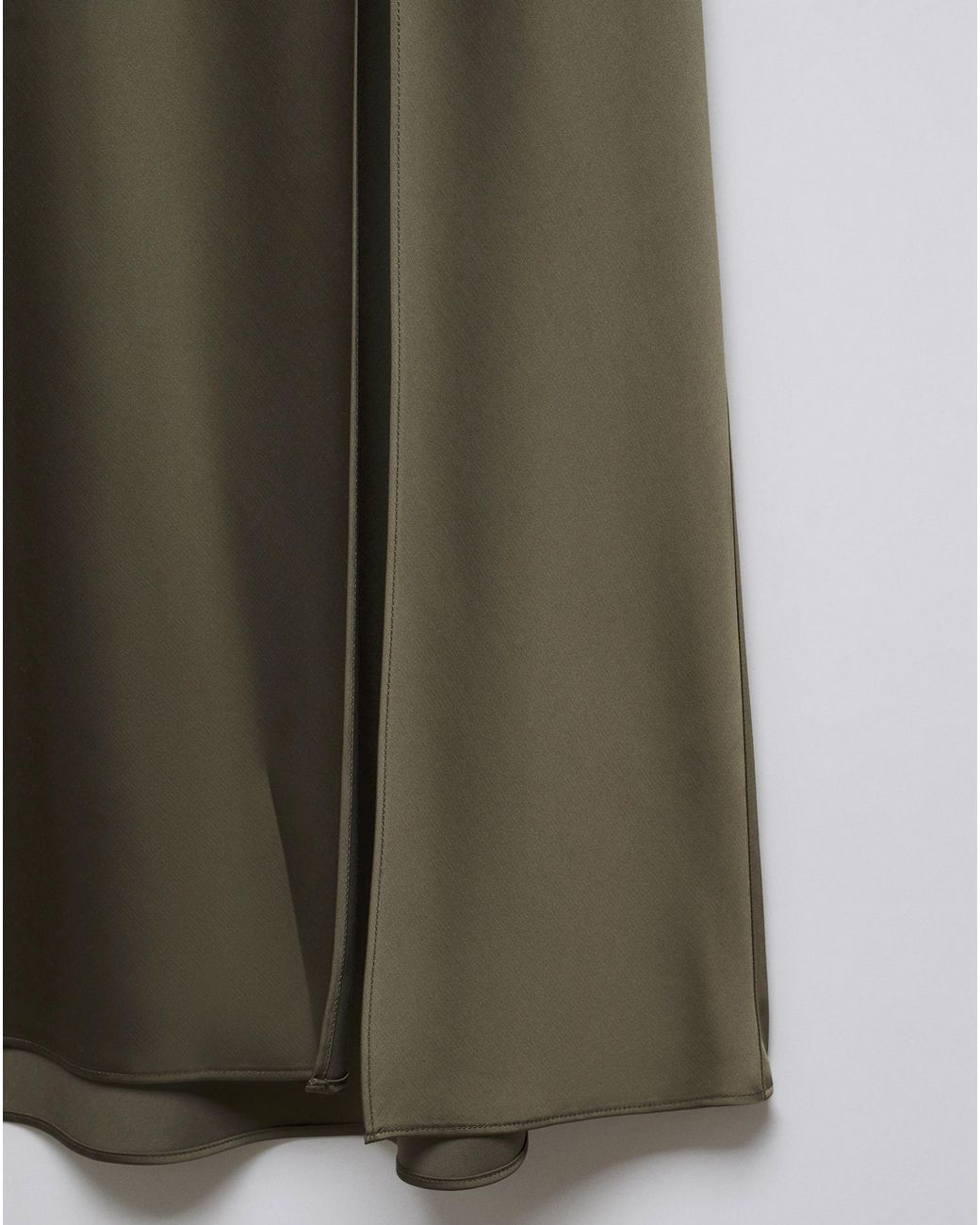 Mango Green Split Satin Maxi Skirt