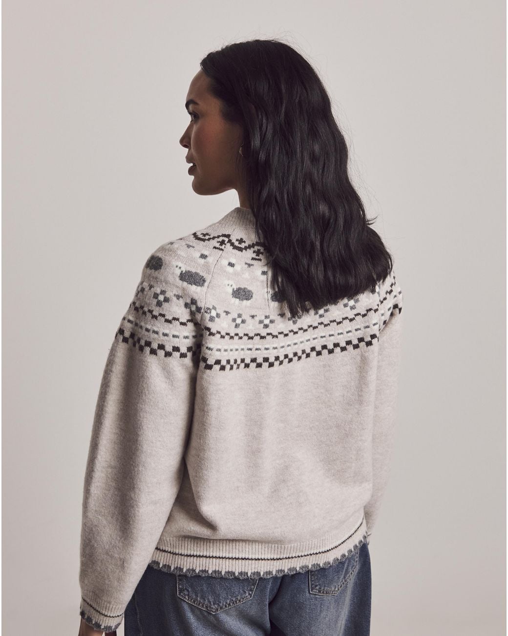 Julipa Blue Fairisle Knitted Cardigan