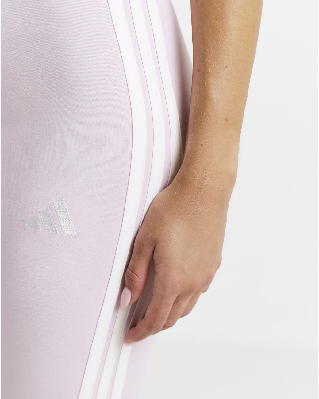 Adidas White Essentials 3 Stripes Leggings