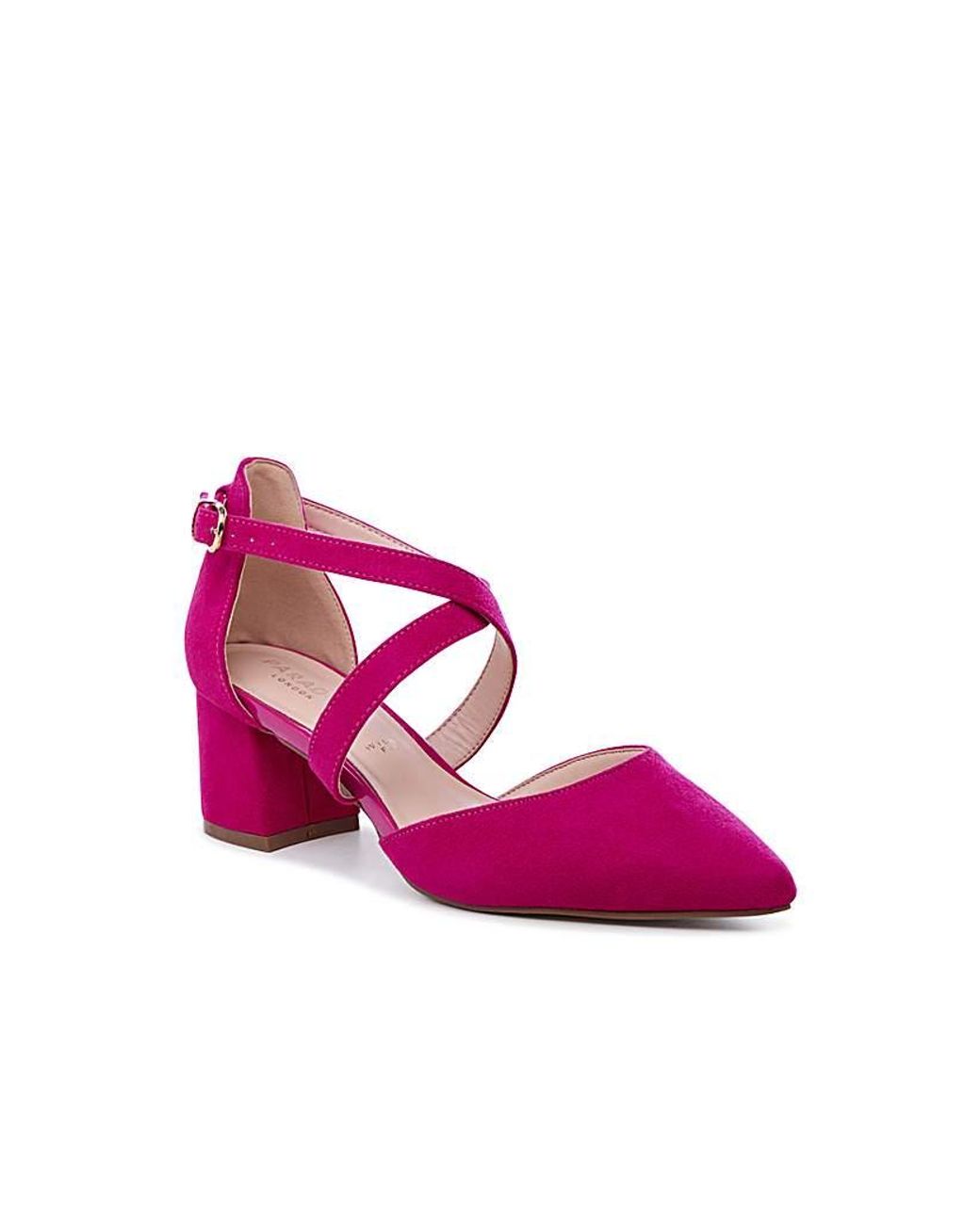 Paradox London Pink Ffion Wide Fit Court Shoe