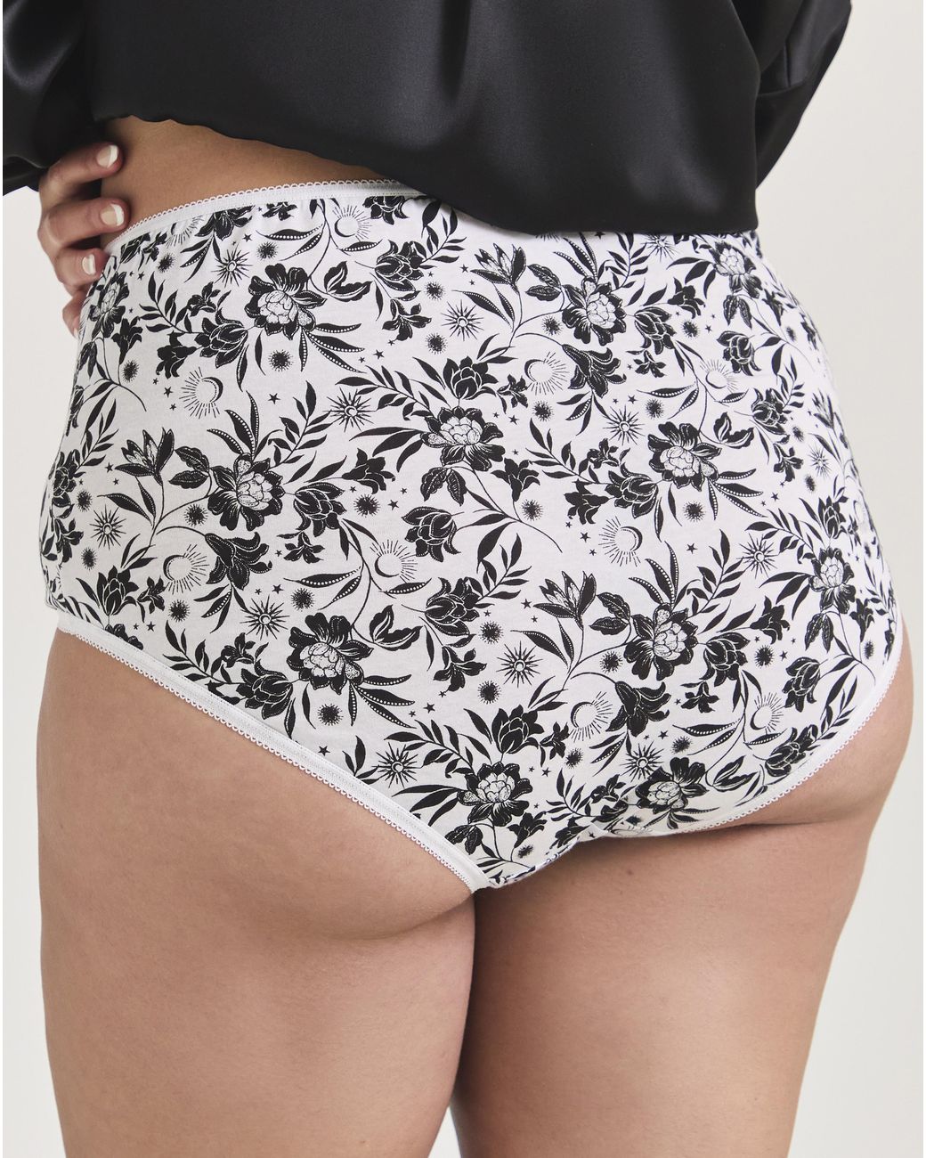 Pretty Secrets Black 7 Pack Full Fit Knickers