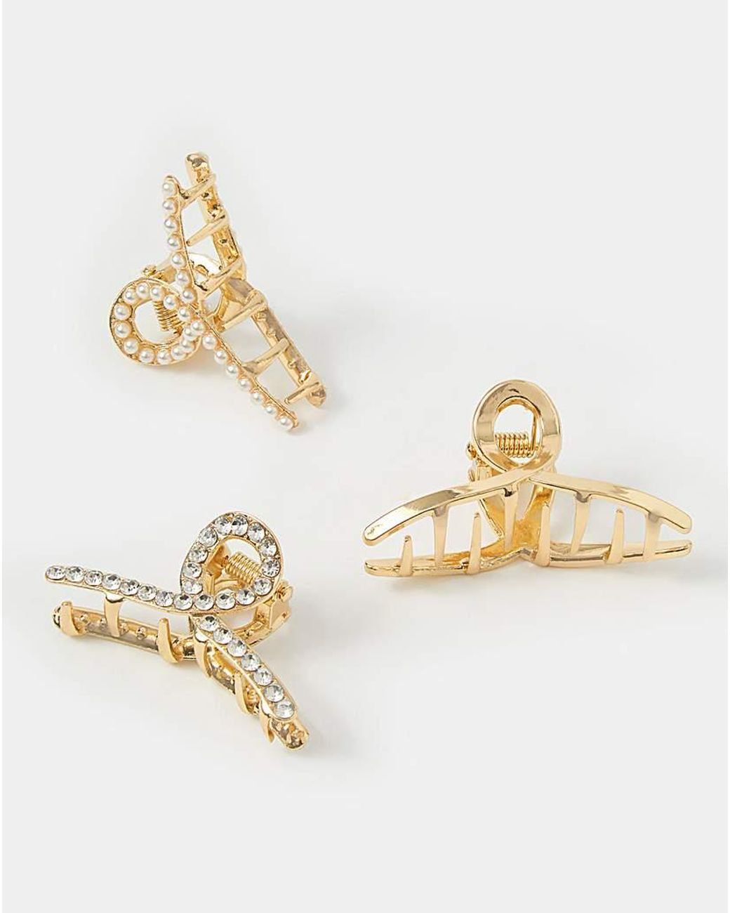 Accessorize Metallic Twist Claw Clips
