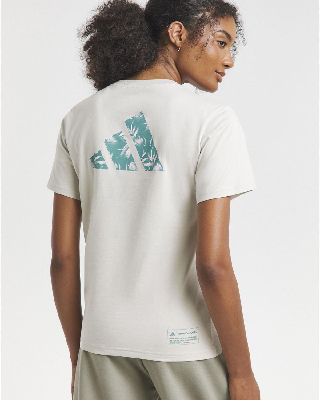 Adidas White Trio Floral T-Shirt