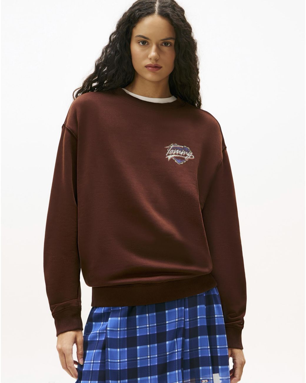 Tommy Hilfiger Brown Wash Heart Sweatshirt