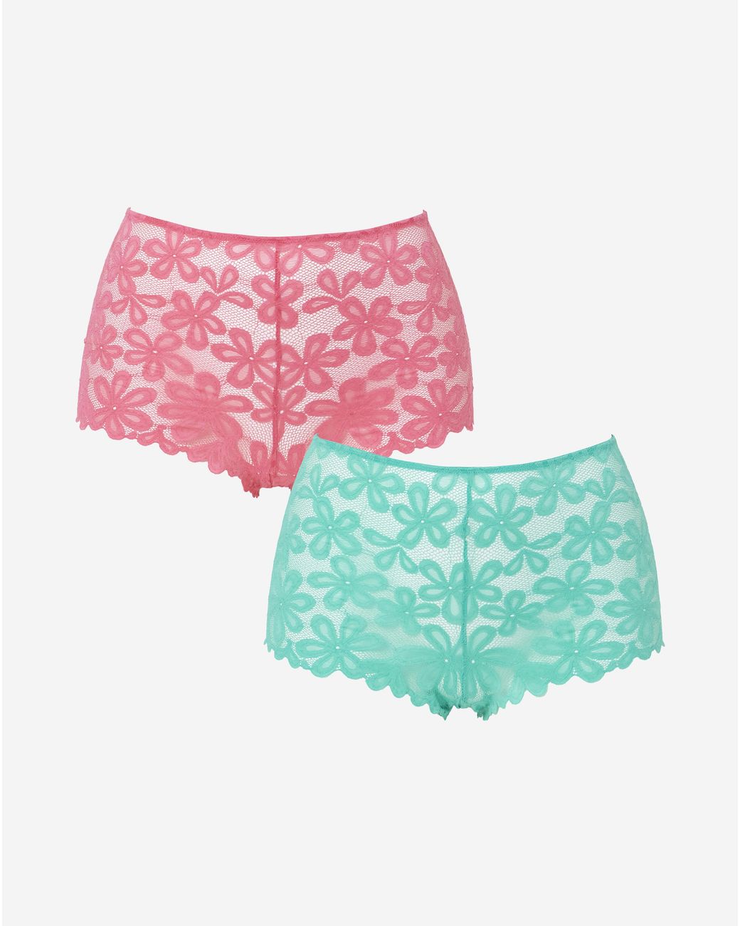 Pretty Secrets Pink 2 Pack Daisy Lace Shorts