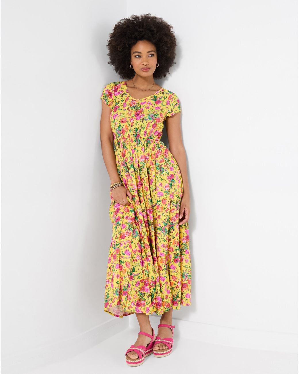 Joe Browns Metallic Camilla Printed Maxi Dress
