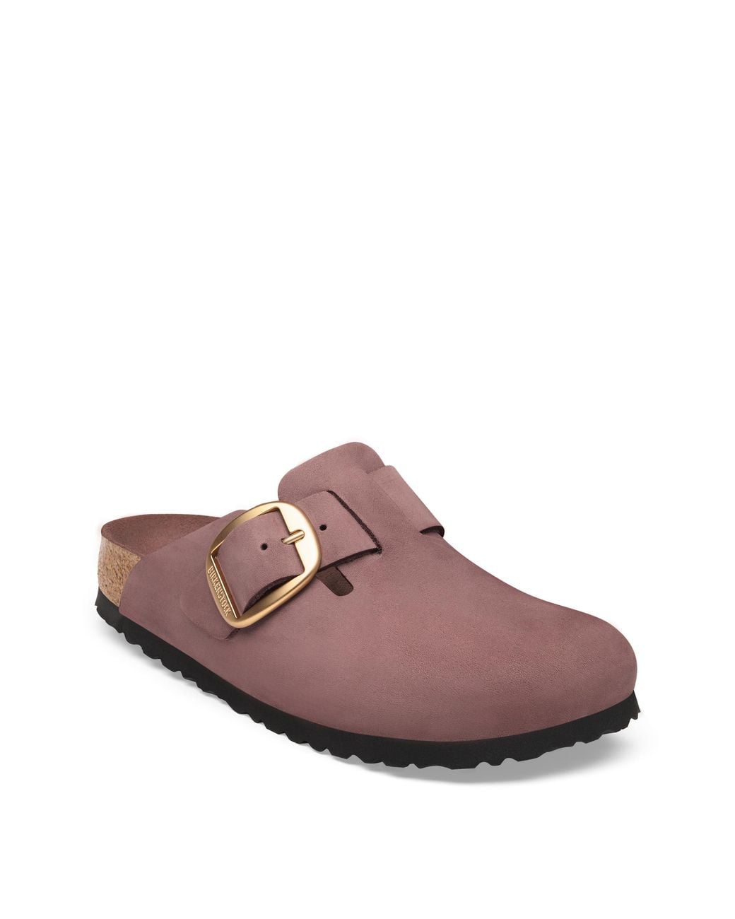 Birkenstock Brown Boston Big Buckle Nubuck Leather