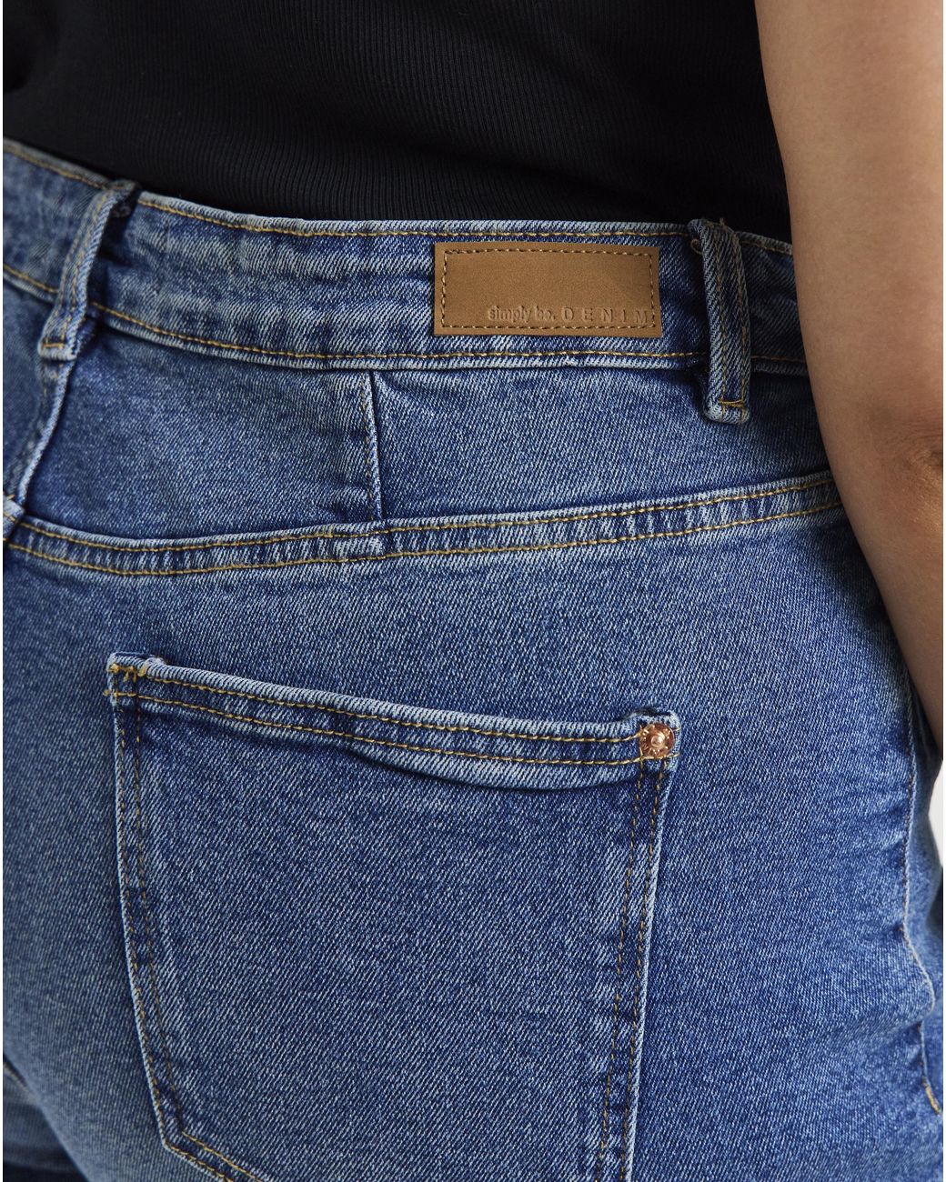 Simply Be Blue Sbe 99 1 Slouchy Wide Jean