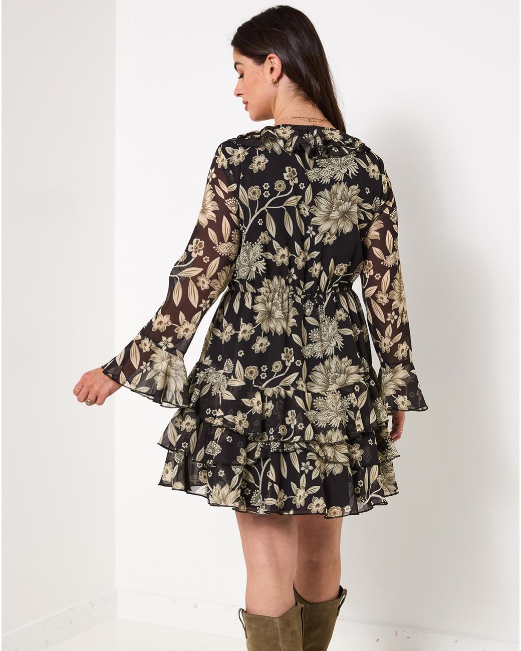 Joe Browns Green Frill Detail Mini Dress