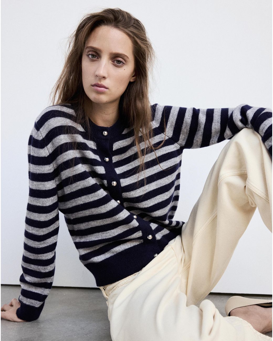 Mango White Cardigan Eliote