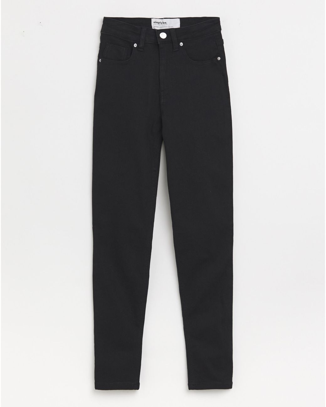 Simply Be Black Slim Highwaist Super Stretch Jeans